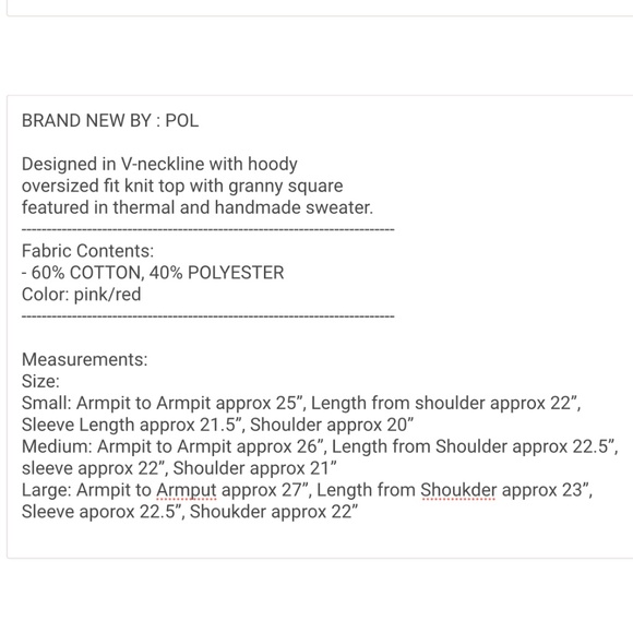 POL Green and Pink V-Neck Sweater - Picture 6 of 6